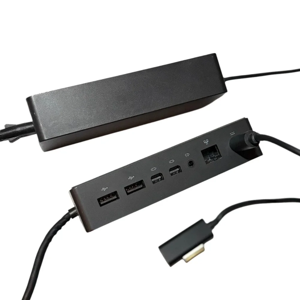 Microsoft Surface Dock 1661 with Power Supply Charging Cord Black Like New